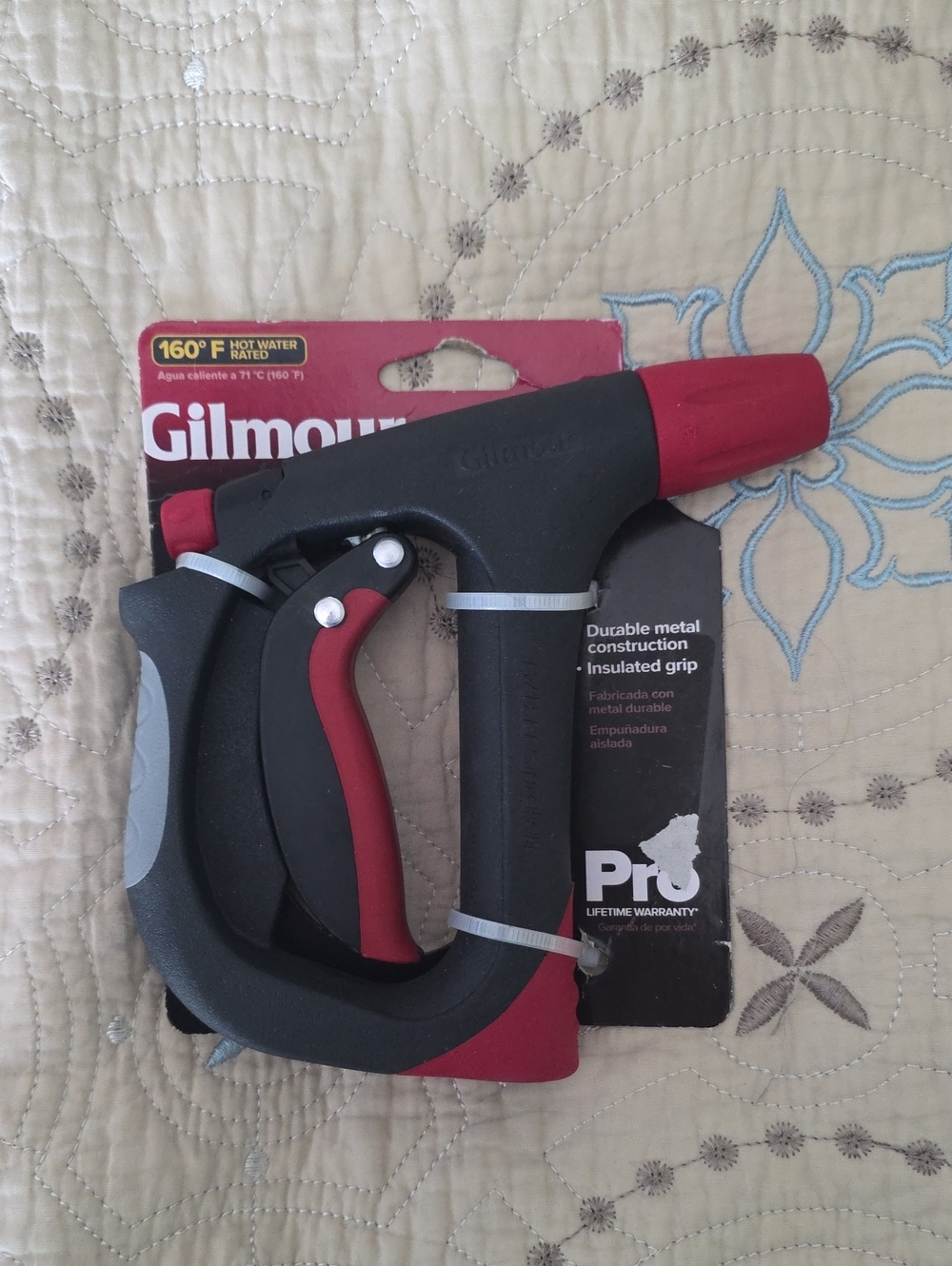 Red & Black Trigger Spray Nozzle with Insulated Grip